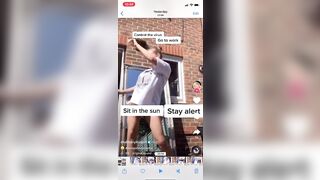 TikTok pussy slip upskirt no knickers voyeur