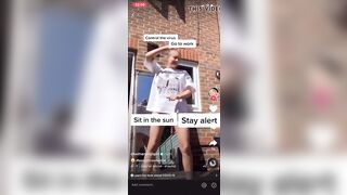 TikTok pussy slip upskirt no knickers voyeur