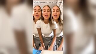 TikTok Hot Teen No Bra Braless Dancing Saggy Tits