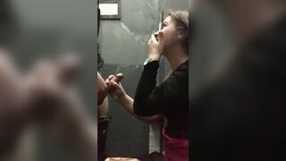 Tinder Girl doing Blowjob in Caffe’s Toilet