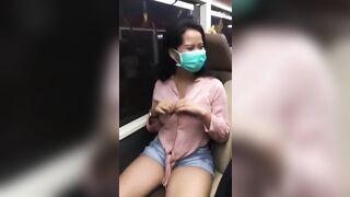 hot thai babe flash boobies