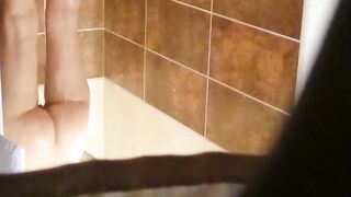 Spy my wife hairy pussy in shower