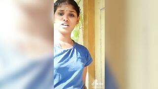 Tamil hot girl tiktok video mistakely without inner(nipples)