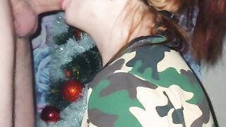 Sucking Dick next to the Christmas Tree