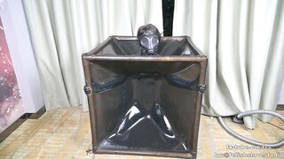 Latex vacuum box and gasmask breath contral