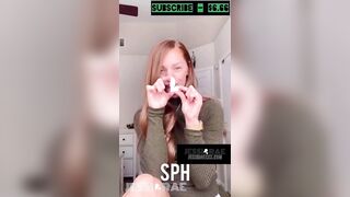 Petite Redhead does Outfit Change Tiktok Style