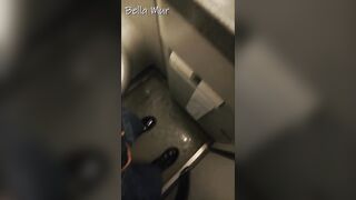 Risky Masturbation in the Airplane Toilet