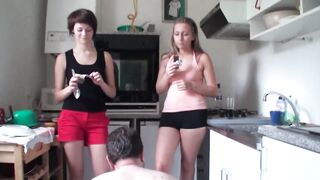 brat girls super feeding humiliation of slave joschi