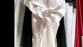 satin caftan dress