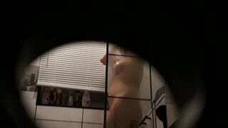 My slut wife Anette shower voyeur challenge 08.01