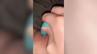 Teen Plays with Pussy with Toy- Cum Challenge