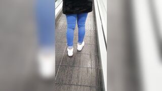 Step Mom in Ripped Jeans get Fucked in Supermarket by Step Son