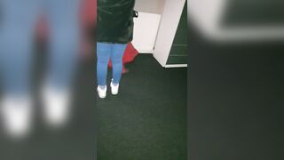 Step Mom in Ripped Jeans get Fucked in Supermarket by Step Son