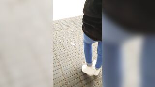 Step Mom in Ripped Jeans get Fucked in Supermarket by Step Son