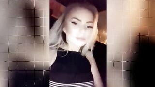 Hot Blonde MILF Dildong Pussy inside Car and Gets really Wet - Snapchat