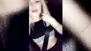 Hot Blonde MILF Dildong Pussy inside Car and Gets really Wet - Snapchat