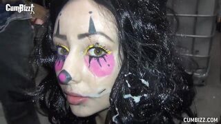 Bukakke Halloween Clown Facial Bigloads Big Cock Teen Swallowcum Gangbang Boobs