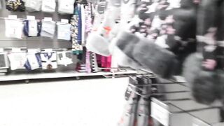 Diaper Girl Pees her Pull up while Shopping Panties