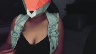 Mexican Shows her Huge Tits to her Driver