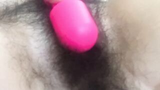 Closeup Solo Masturbation with Magic Wand Vibrator ending in Shaking Orgasm