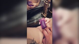 Super Horny Stepsister using her Dildo while Suck my Dick