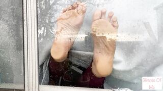 Feet against Window on a Relaxing Rainy Day Foot Fetish - Glimpseofme