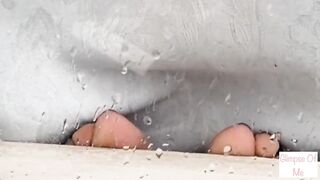 Feet against Window on a Relaxing Rainy Day Foot Fetish - Glimpseofme