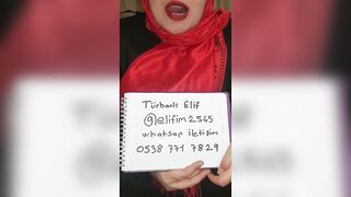 turbanli elif iletisim icin bilgilerini paylasiyor