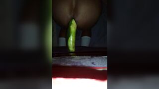 There is a cucumber in my asshole