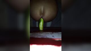 There is a cucumber in my asshole