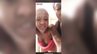 Facebook Live Thot Doesn’t know her Tits are out