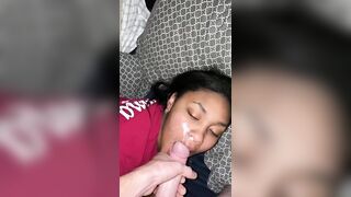 Ex Black Girlfriend Cum Shot