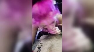 Pink Hair Sucking Dick