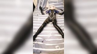 Kigurumi latex bondage vibrator