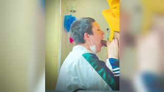 Short Hair Girl Throating BBC