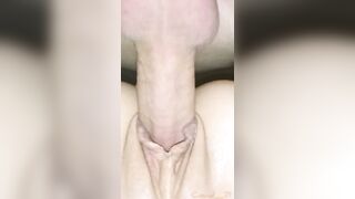 A SKINNY SCHOOLGIRL WAS FILMING TIK TOK BUT HER PUSSY WAS TORN APART BY a BIG COCK OF a FRIEND. POV