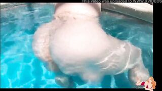 PAWG Desiree Deluca Shakes Her Huge Tits Underwater and Poolside