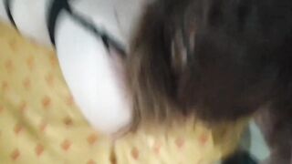 Horny Wife Gets Fucked by Blindfolded Bulldog Believing he is her Husband Pt