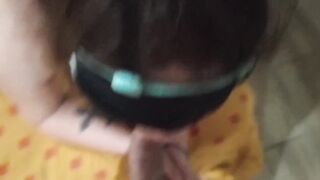 Horny Wife Gets Fucked by Blindfolded Bulldog Believing he is her Husband Pt