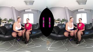 VRConk Chubby Girls Masturbating With Double Dildo VR Porn