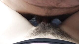 VERY FAST CUM ON HAIRY PUSSY