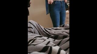 Step Mom in Ripped Jeans Fucked Rough by Step Son