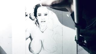 PORN ART #5 - LISA ANN FACIALIZAED BY TWO COCKS