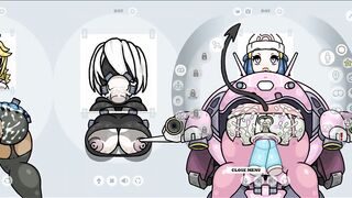 Fapwall, Weird Hentai game 2B Nier Automata likes big dicks