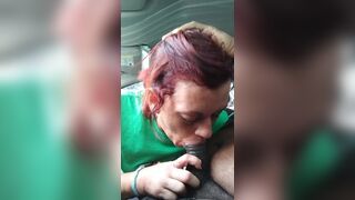 Car blowjob and massage