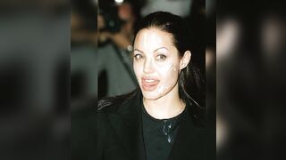 Angelina Jolie (Face) Jerk Off Challenge - With Moaning.