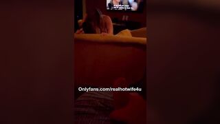 Husband cums while watching wife fuck bull in the theater