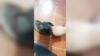 Plays with Dirty Sandals, on and off her Smelly Feet