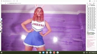 cosplay cheerleader gets horny for you