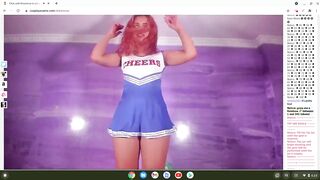 cosplay cheerleader gets horny for you